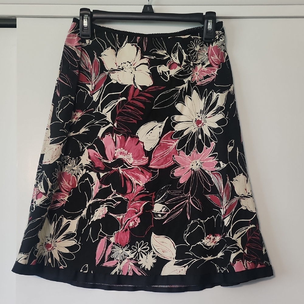 Speechless Black and Pink A-Line Skirt